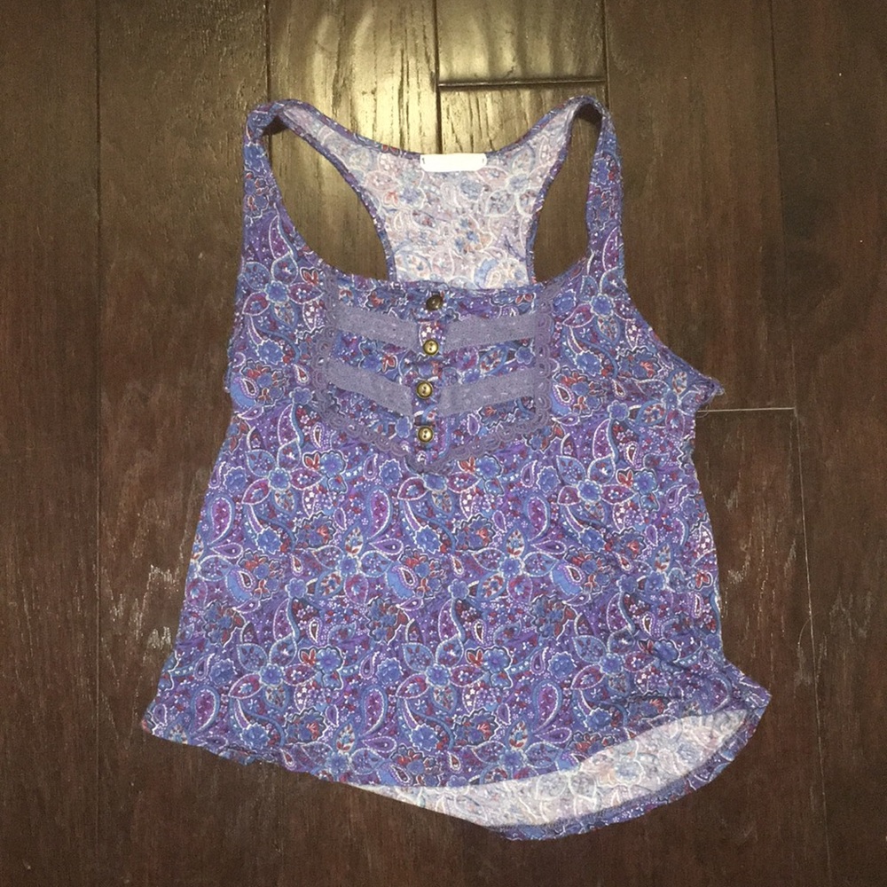 Purple flowy tank